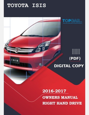 toyota isis 2016-2017 owners manual in english